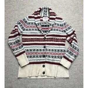 Cambridge Dry Goods Lambs Wool Blend Button Down Cardigan Sweater Medium